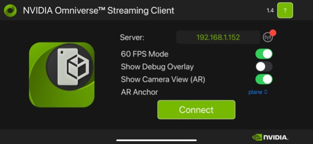 Omniverse Streaming Client 1.4 Screenshot