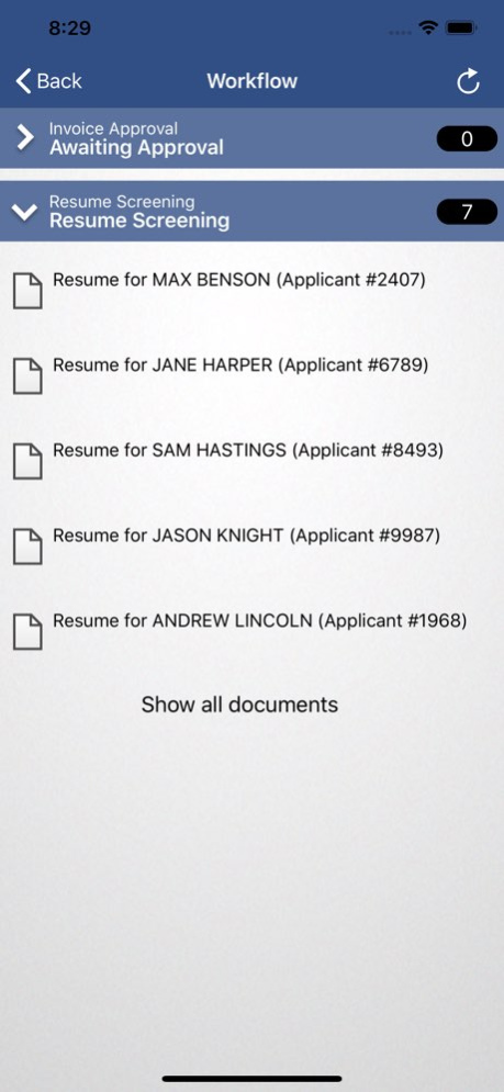 OnBase Mobile for iPhone 1.3.24 Screenshot