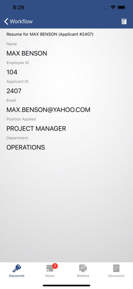 OnBase Mobile for iPhone 1.3.24 Screenshot