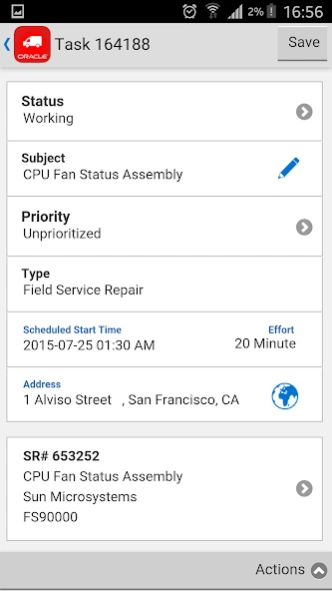 Oracle Mobile Field Service 23 Screenshot