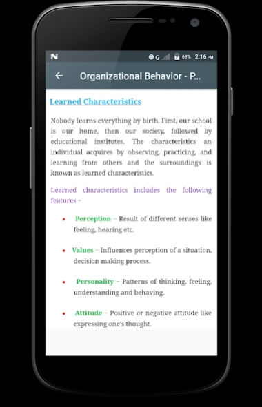 Organizational Behavior  Screenshot