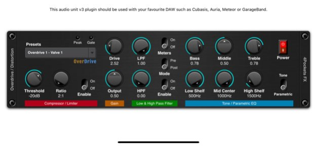 Overdrive AUv3 Plugin 1.06 Screenshot