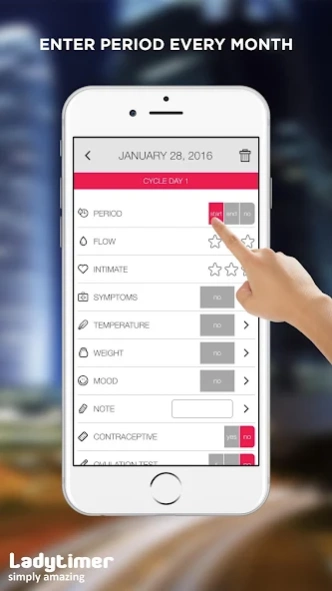 LADYTIMER Period Tracker 5.3.1 Screenshot