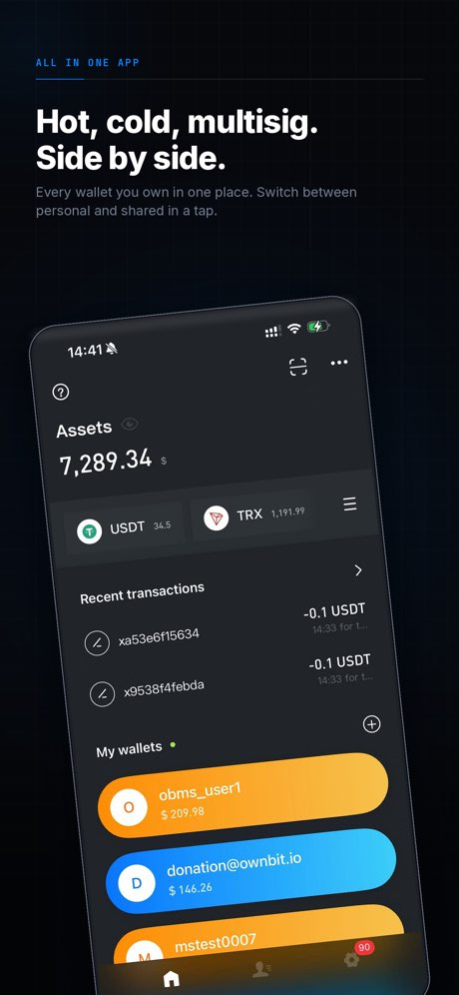 Ownbit: MultiSig & Cold Wallet 5.0.0 Screenshot