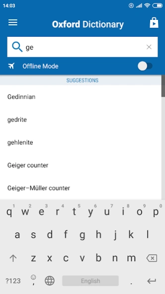 Oxford Dictionary of Geology 14.1.864 Screenshot