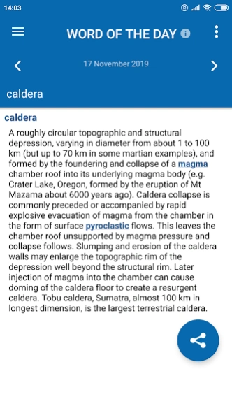 Oxford Dictionary of Geology 14.1.864 Screenshot