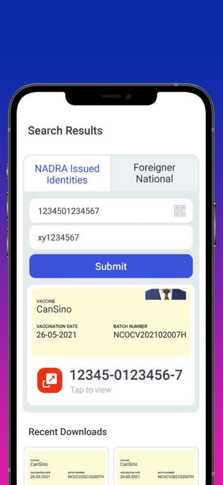 PAK Covid-19 Vaccination Pass 2.0.5 Screenshot