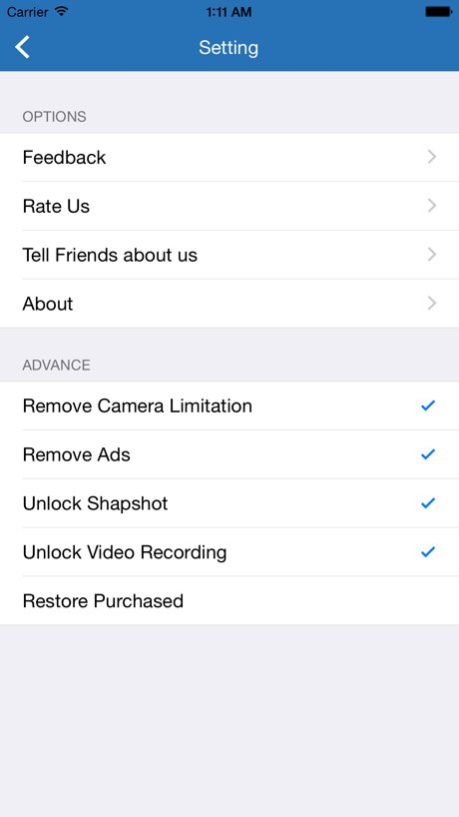Palmto NetCam - Network Camera video preview App 1.2.8 Screenshot