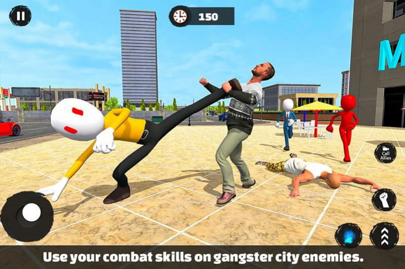 US Stickman Panther Robot Superhero Crime Mafia 1.0 Screenshot