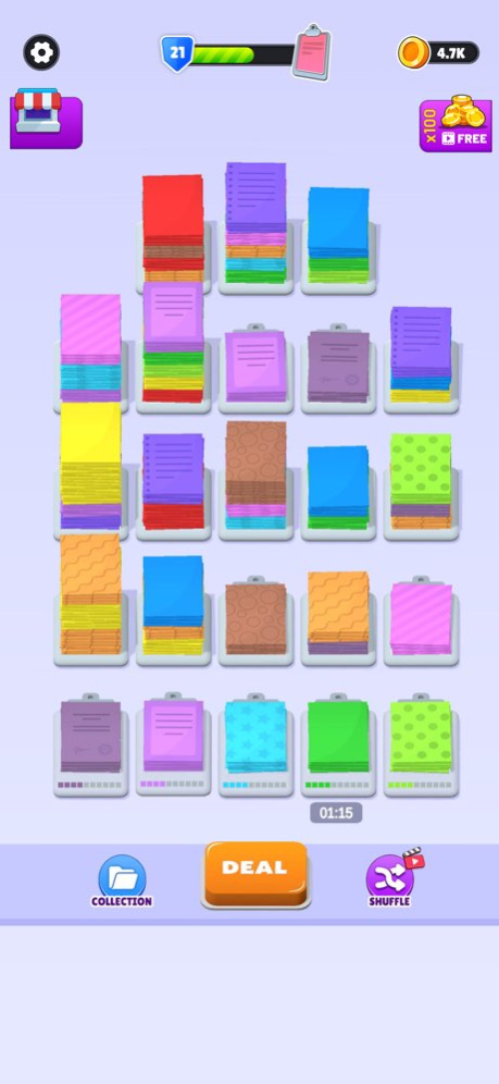 Paper Shuffle Sort 1.1 Screenshot