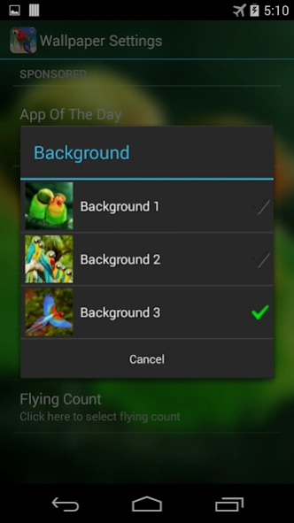 Parrots Live Wallpaper 4.0 Screenshot