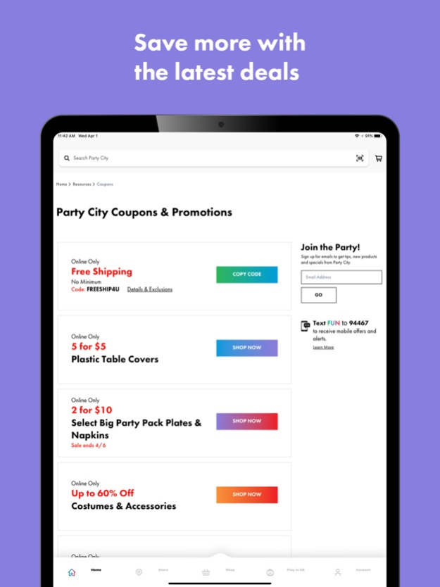 Party City 7.1.2 Screen Views 2
