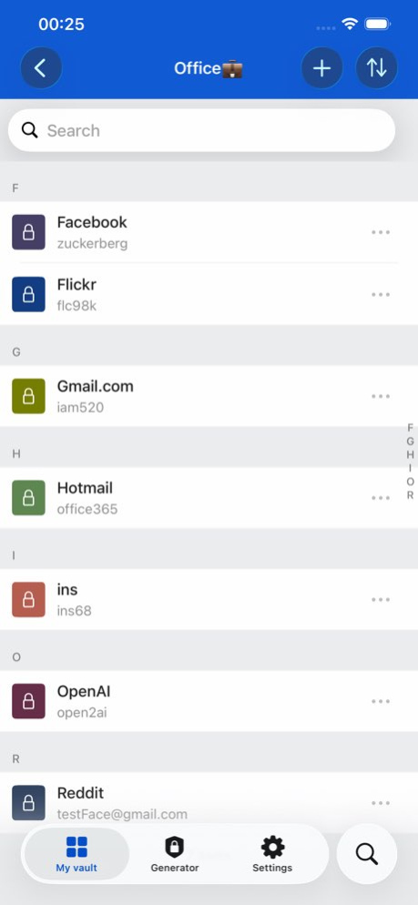 PassVault: Password Keeper 1.5.0 Screenshot
