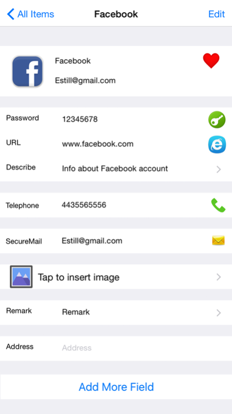 Password Manager Pro Keep passcode.s safe & lock private account.s 1.6 Screenshot