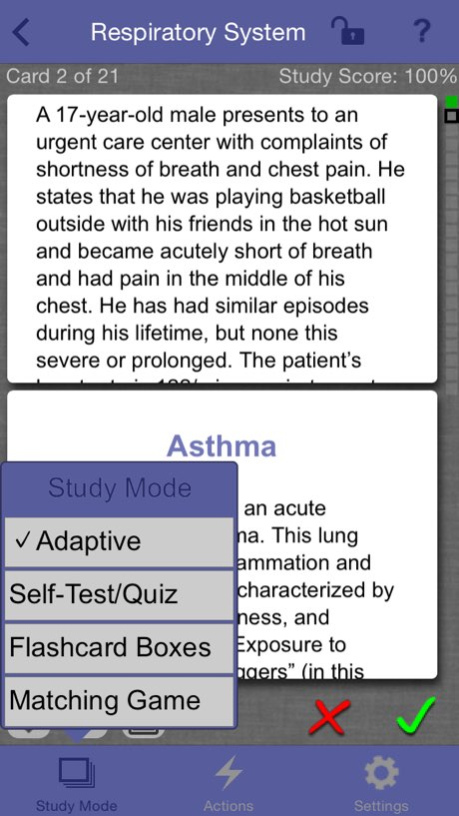 Pathophysiology Lange Flash Cards 1.2 Screenshot