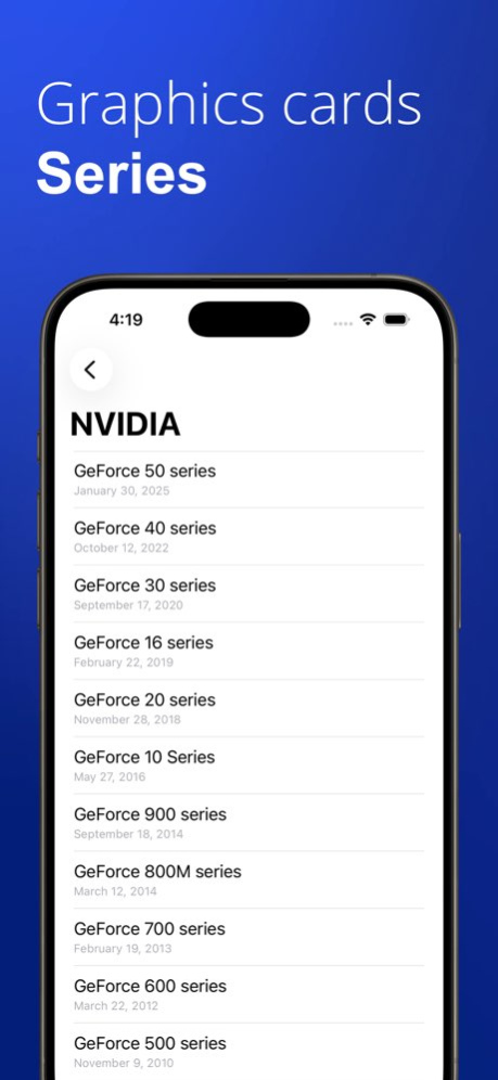 PC Tracker - CPUs & GPUs Specs 3.0.1 Screenshot