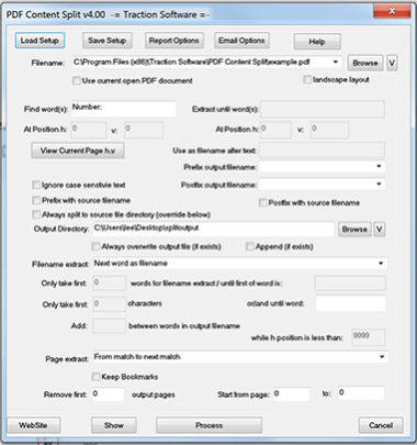 PDF Content Split 4.02 Screenshot