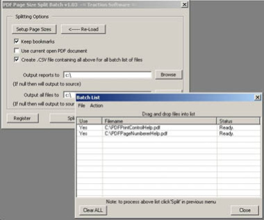 PDF Page Size Split Batch 1.06 Screenshot