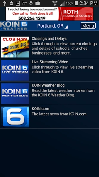 PDX Weather - KOIN Portland OR  Screenshot