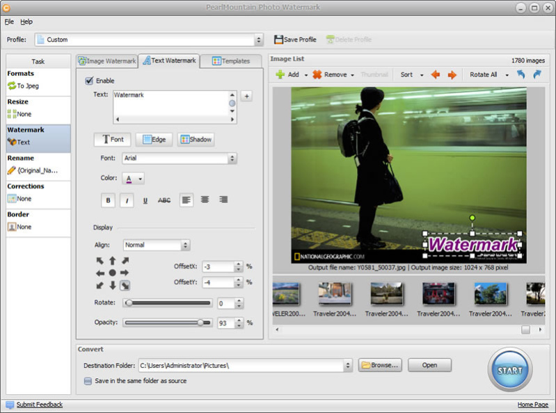 PearlMountain Photo Watermark 1.2.6 Screenshot