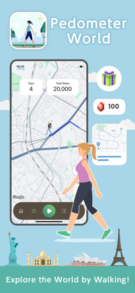 Pedometer World - Step Counter 1.0.3 Screenshot