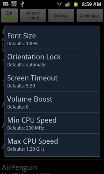 PerApp 1.03 Screenshot