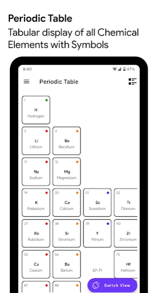 Periodic Table Elements 2026 1.0.60 Screenshot