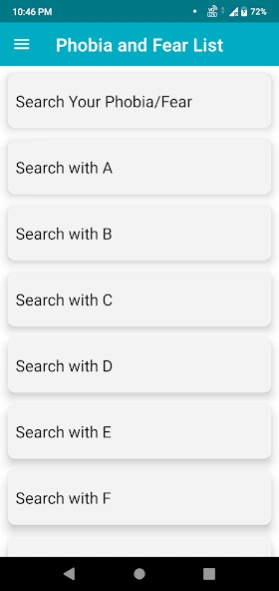 Phobia list - डर 1.2.2 Screenshot
