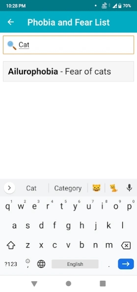 Phobia list - डर 1.2.2 Screenshot