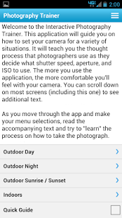 Photography Trainer  Screenshot