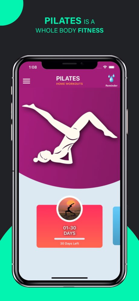 Pilates Yoga Fitness Workouts 2.1.7 Screenshot