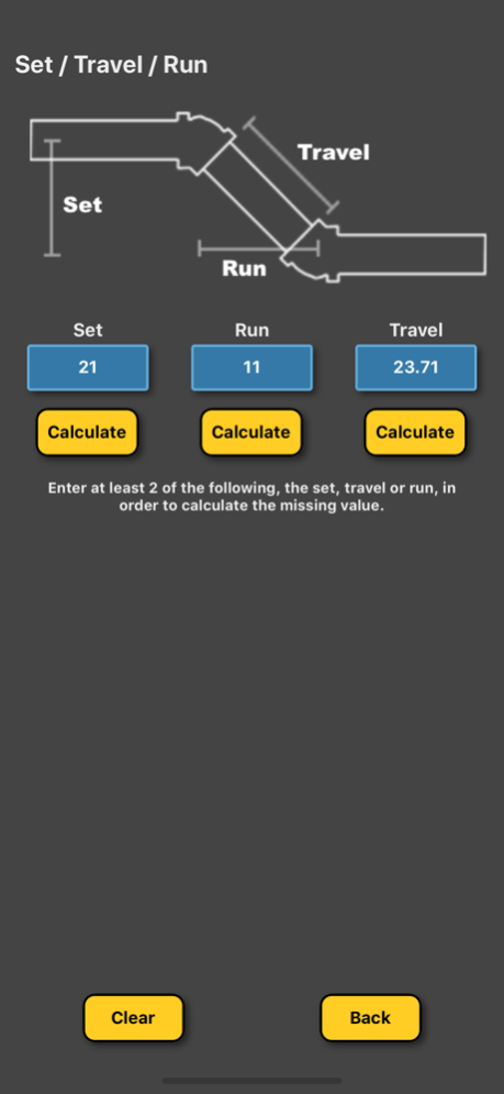 Pipe Offset Calculator 4.0.1 Screenshot