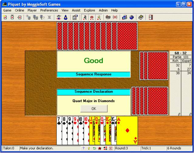 Piquet by MeggieSoft Games 2008 Screenshot