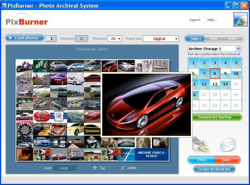 PixBurner 2.0 Screenshot