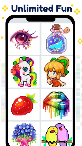 Pixel Art Color by number Game 7.7 Screenshot