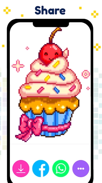 Pixel Art Color by number Game 7.7 Screenshot