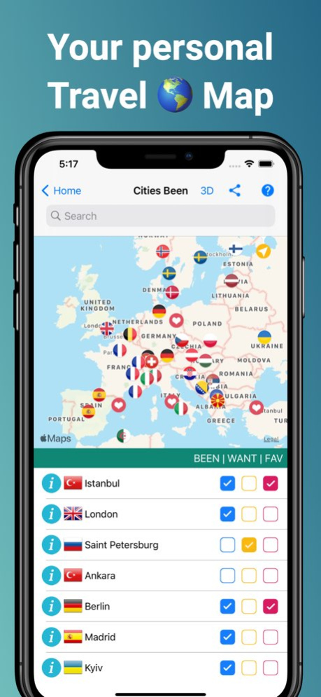 Places Been - Travel Tracker 1.11.0 Screenshot