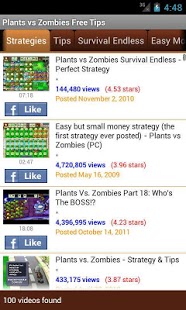 Plants vs Zombies Free Tips 1.01 Screenshot