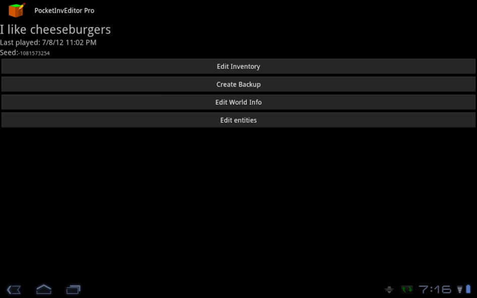 PocketInvEditor Pro 1.17 Screenshot