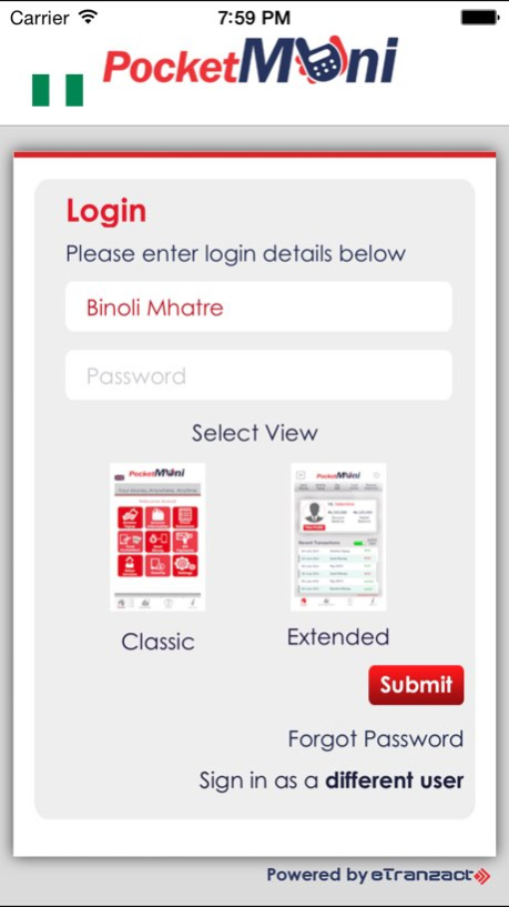 PocketMoni 3.0.1 Screenshot