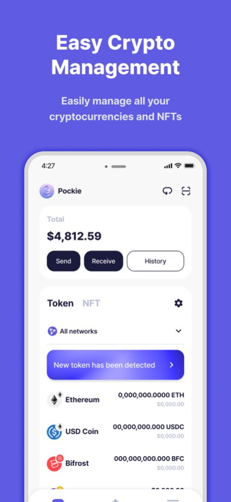 Pockie Wallet - Crypto Wallet 1.4.10 Screenshot