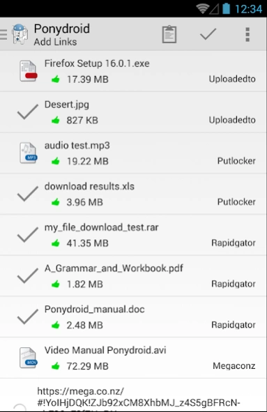 Ponydroid Download Manager 1.10.0 Screenshot