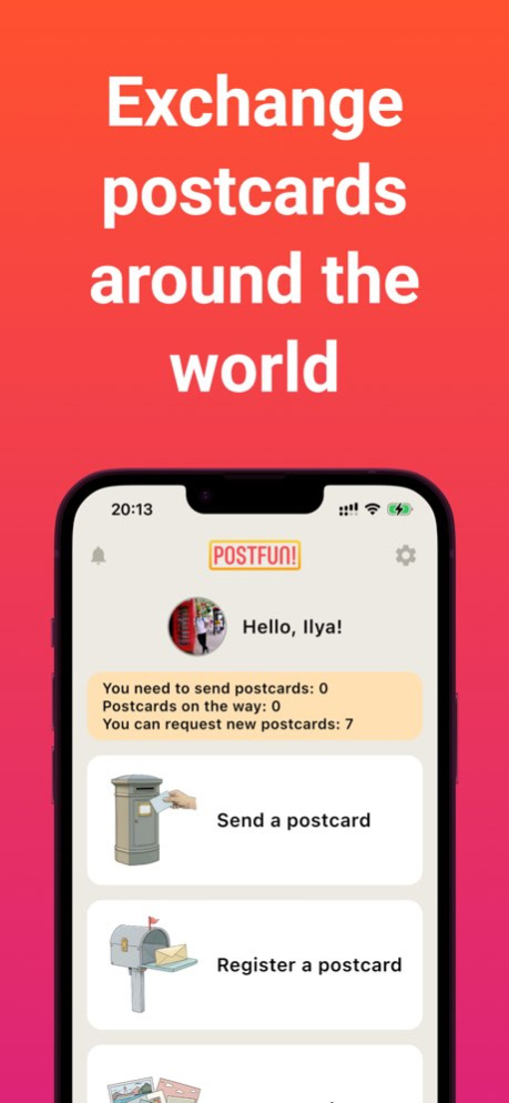 Postfun - Postcard Exchange 1.42.1 Screenshot