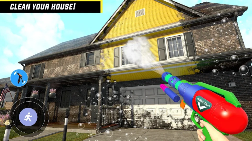Power Gun House Washing Game 2.3 Screenshot