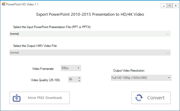 PowerPoint HD Video 1.1 Screenshot