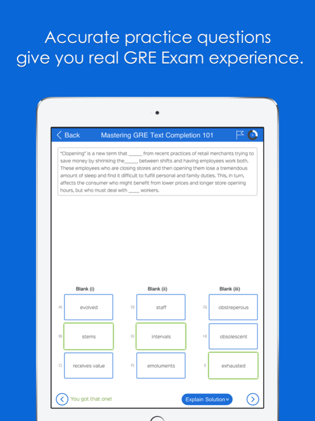 PrepEd GRE Exam Preparation 16.0.3 Screenshot