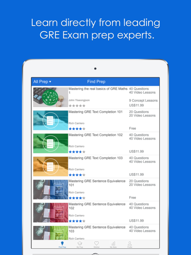 PrepEd GRE Exam Preparation 16.0.3 Screenshot