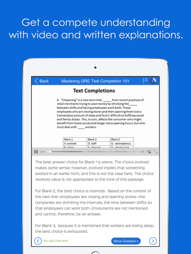 PrepEd GRE Exam Preparation 16.0.3 Screenshot
