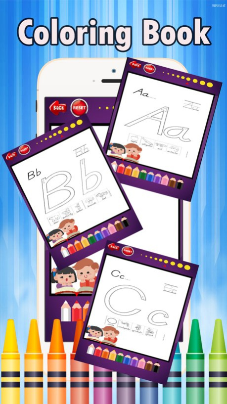 Preschool Easy Coloring Book - tracing abc coloring pages learning games free for kids and toddlers any age  Screenshot