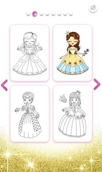 Princess Coloring Book Glitter 1.3.4 Screenshot